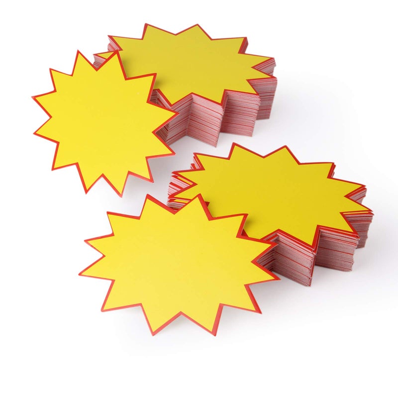 HRLORKC 200Pcs Blank Star Retail Sale Signs Sales Price Label Tags for Real Estate and Garage Sales, Fundraising, Stores, Commerce by HRLORKC - Image 1